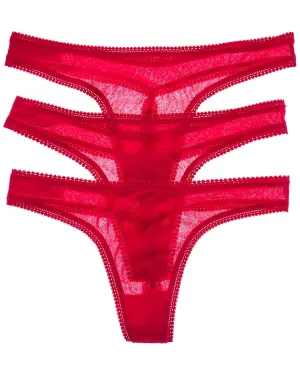 OnGossamer Set mit 3 Hüft-G-Strings