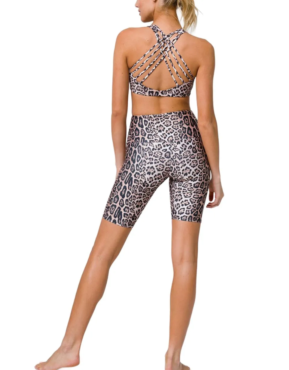 Onzie High-Rise Fahrradshorts 2225 XS Leo und Schwarz