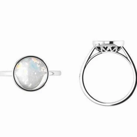 Opal Solitaire Ring 14k