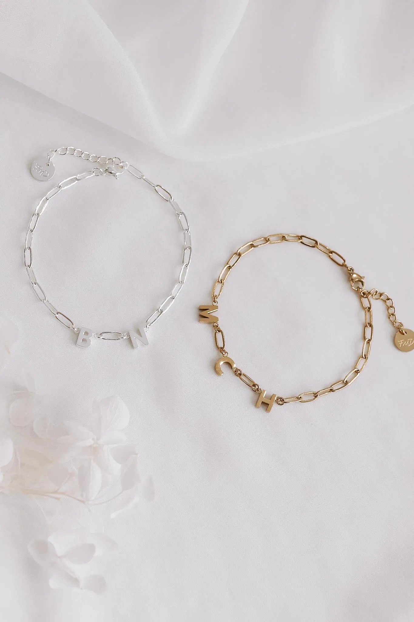 Otonia - Stainless Steel Letter Initial Bracelet