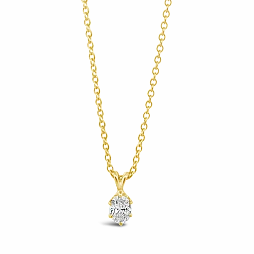 Oval Diamond Pendant
