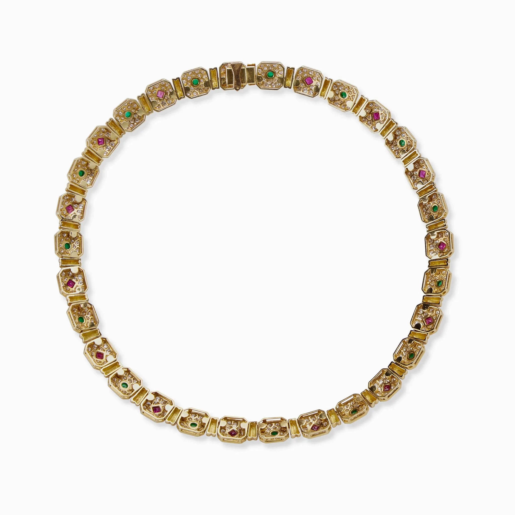 P??ry et Fils Paris Diamond, Ruby and Emerald Necklace