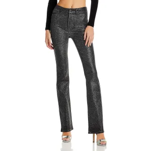 Paige Damen Manhattan Glitzer High-Rise Bootcut Jeans