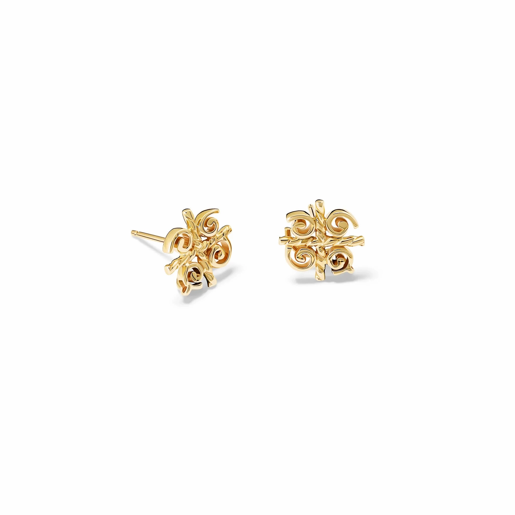 Pallas Athena Stud Earrings Yellow Gold