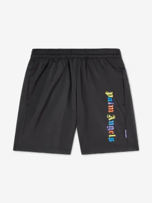 Palm Angels Jungen Overlogo Badeshorts in Schwarz