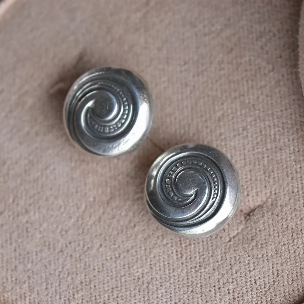 Patterned Swirl Stud Earrings