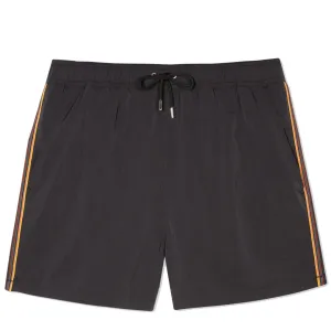 Paul Smith Badeshorts mit Künstlerstreifen-Detail in Schwarz