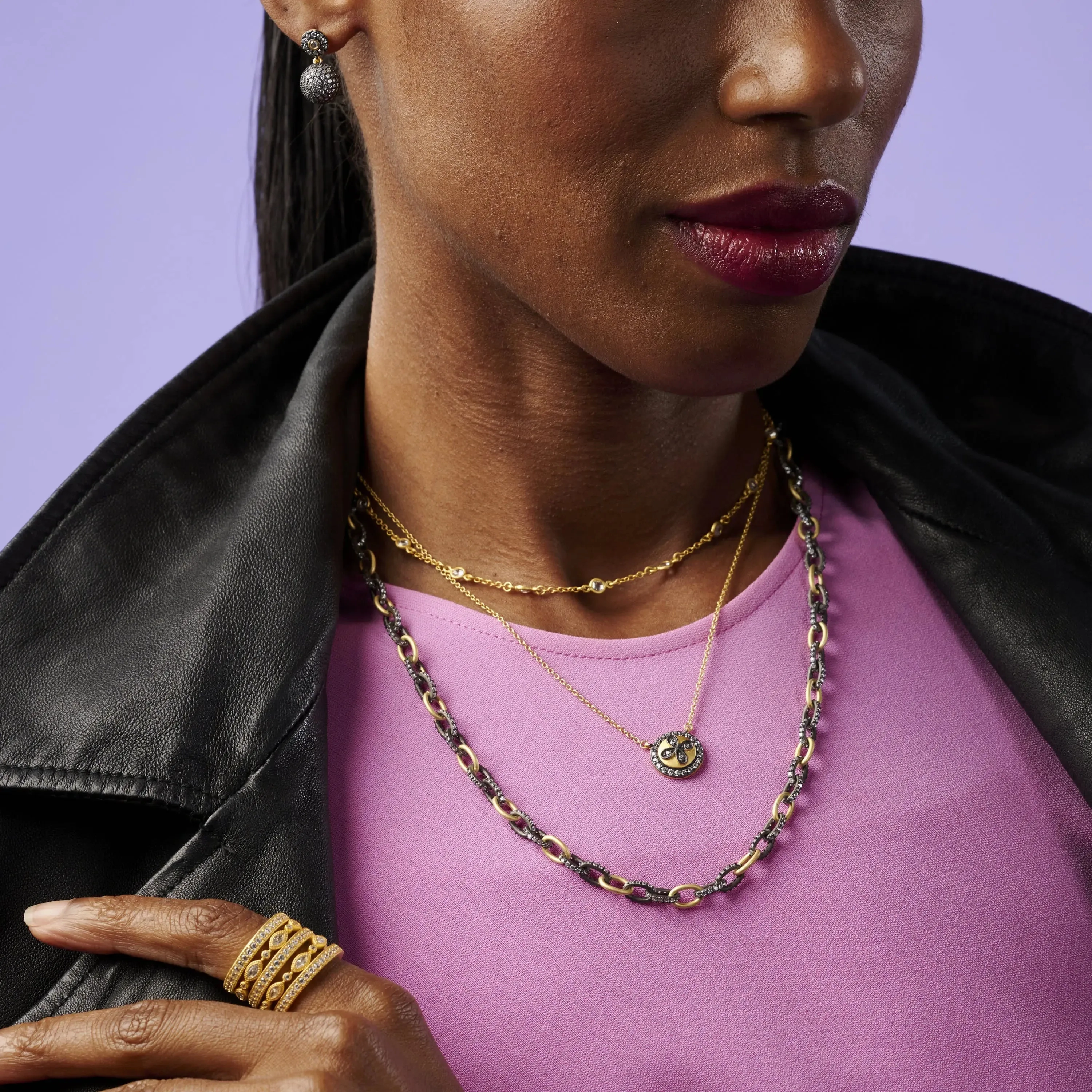 Pav?? Dome Drop Earrings