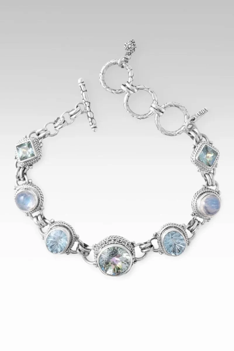 Peace Transcending Bracelet? in Novel? Mystic Quartz, Arctic Blue Topaz, Rainbow Moonstone &amp; Bali Crush? Mystic Topaz