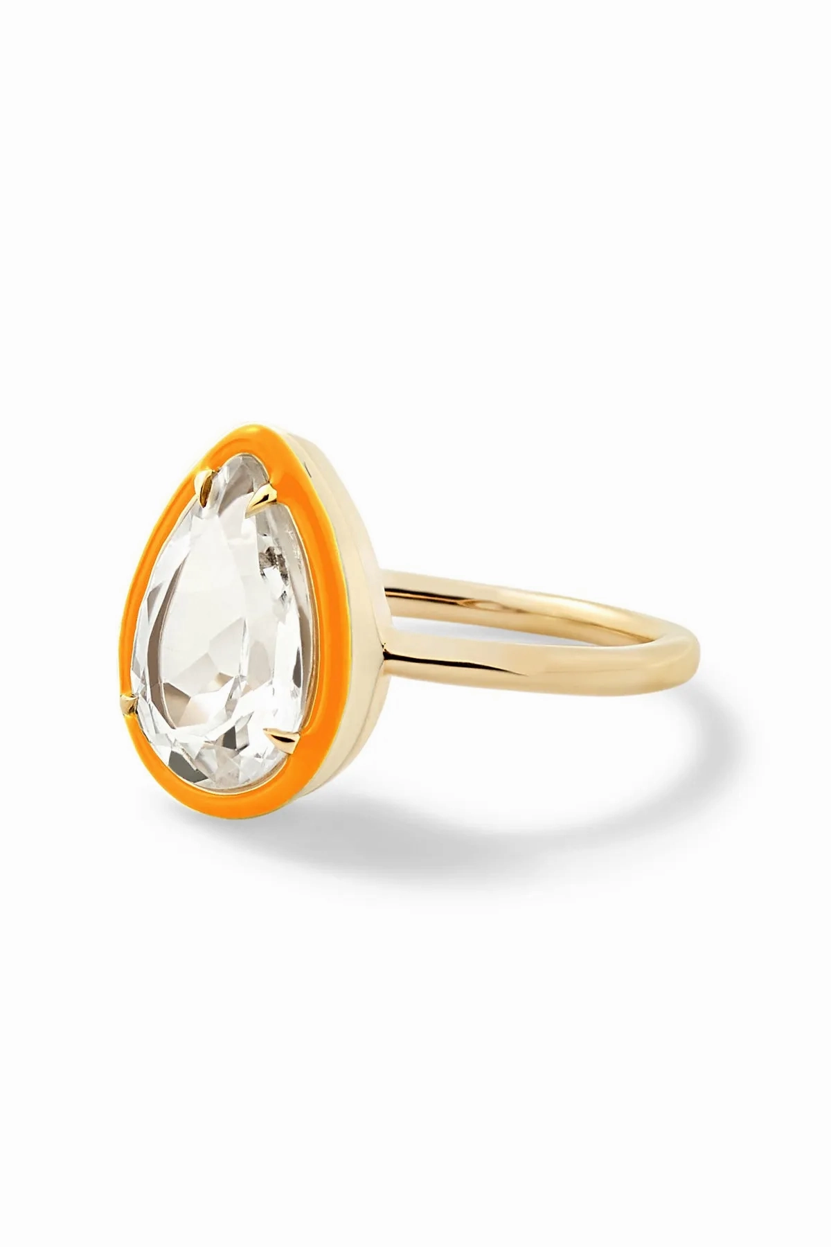 Pear Cocktail Ring - White Topaz