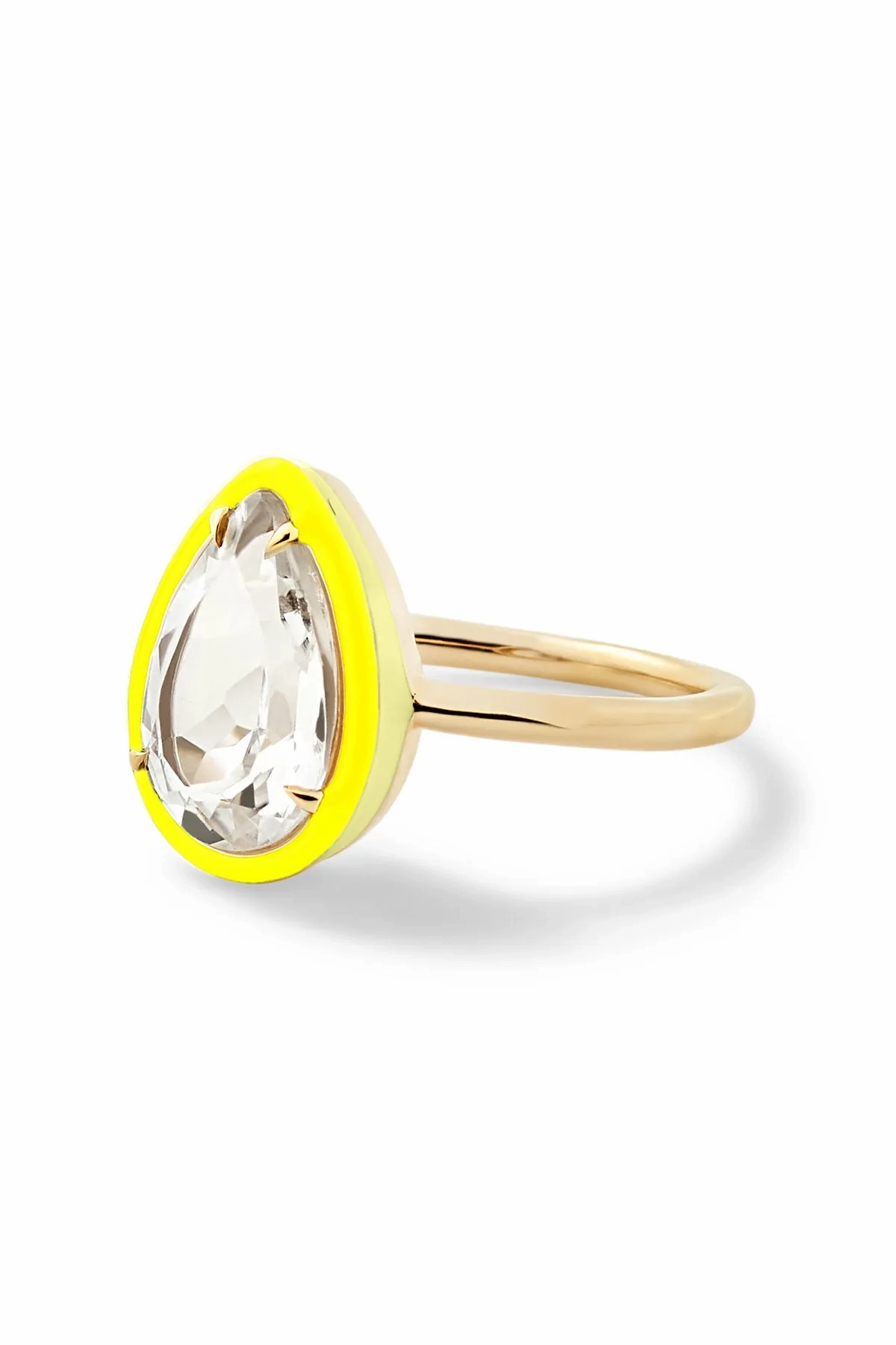 Pear Cocktail Ring - White Topaz