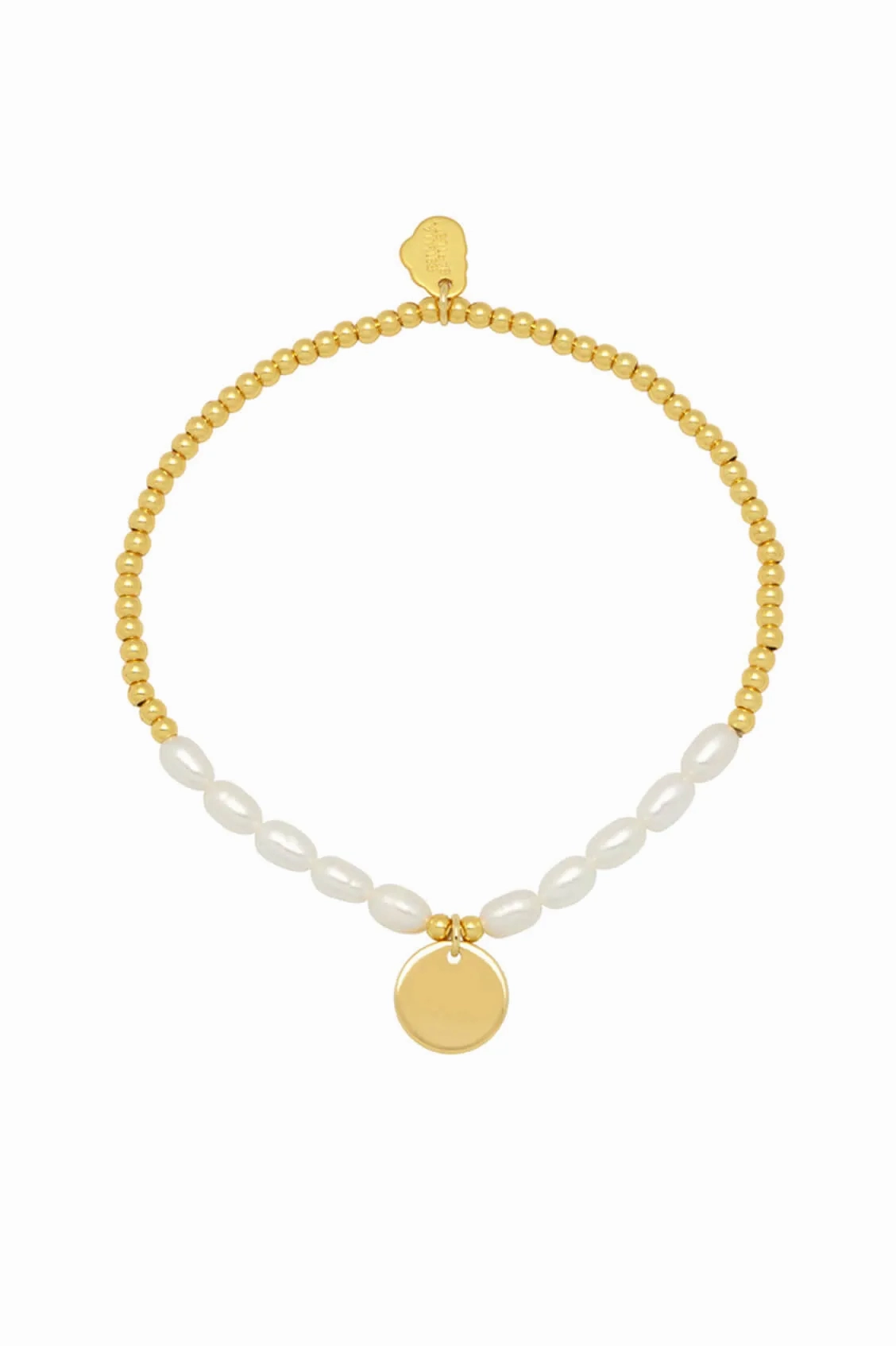Pearl and Disc Charm Sienna Bracelet