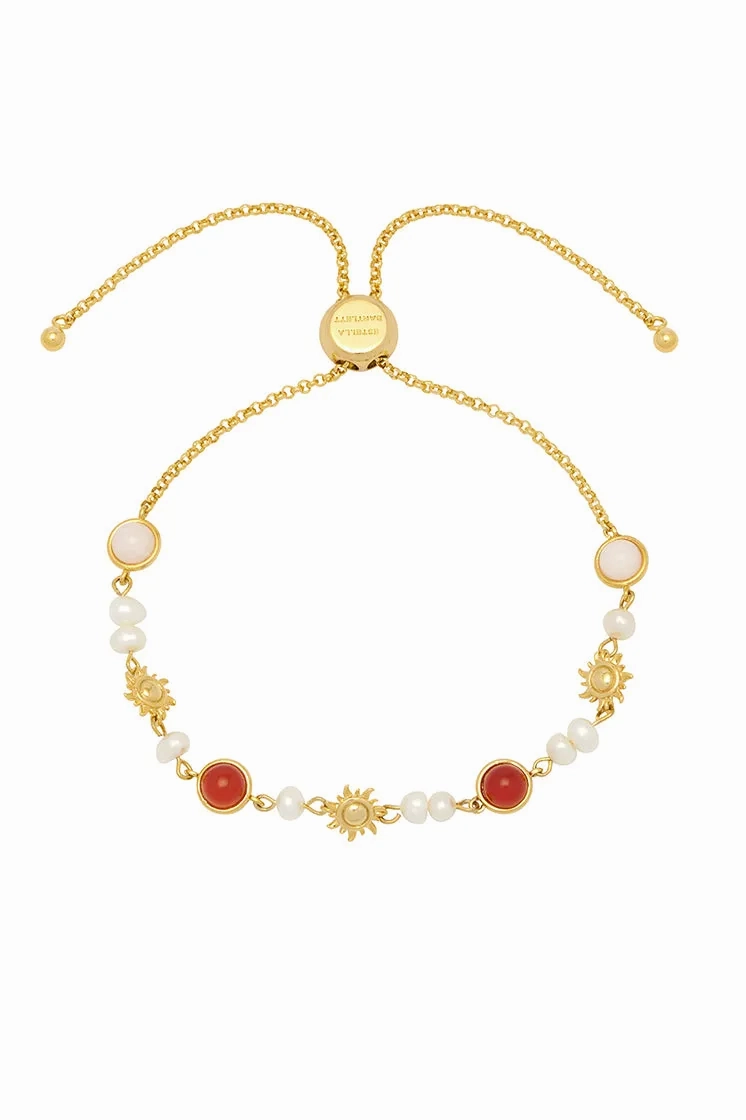 Pearl Gemstone Sun Amelia Bracelet
