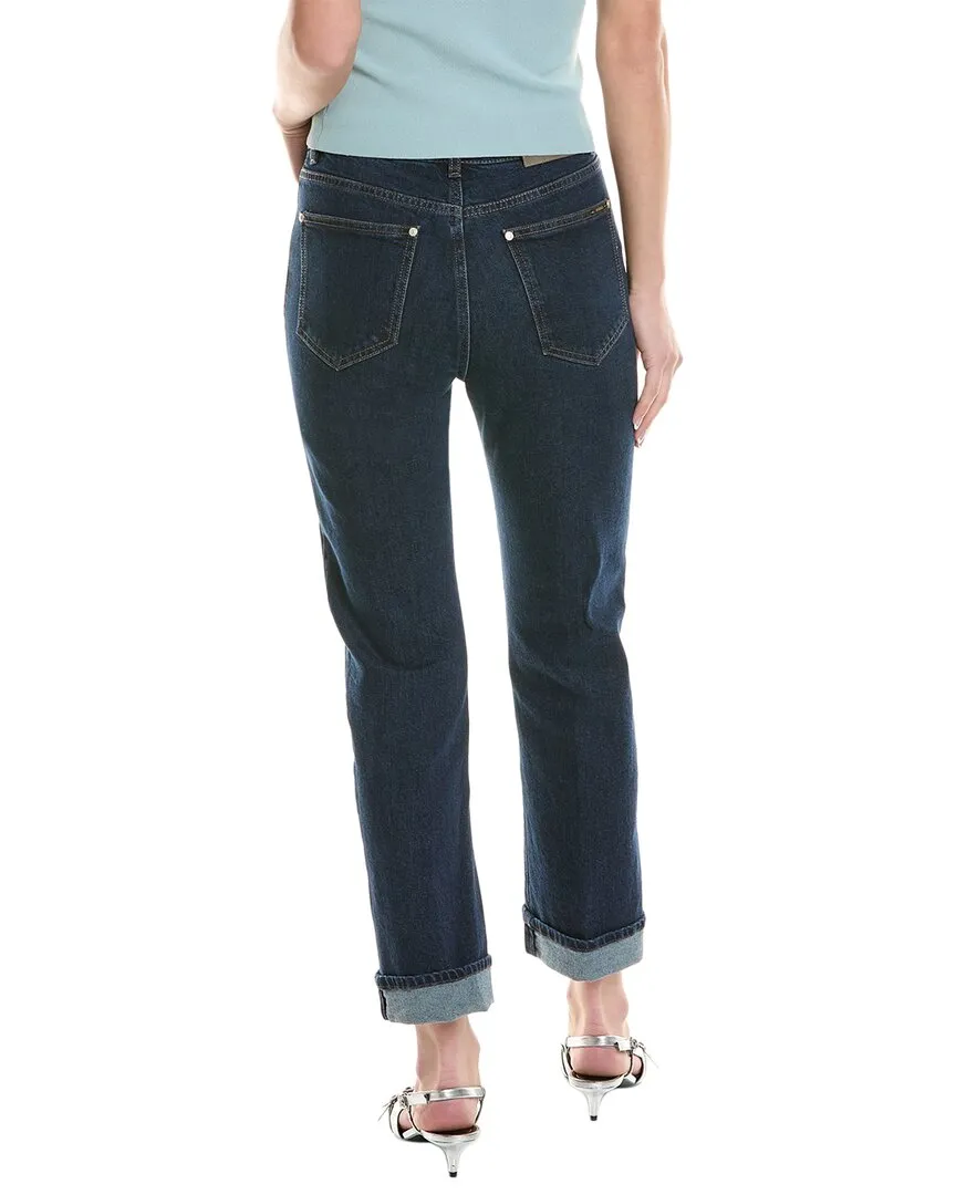 Peserico Dunkelblaue Gerade Jeans
