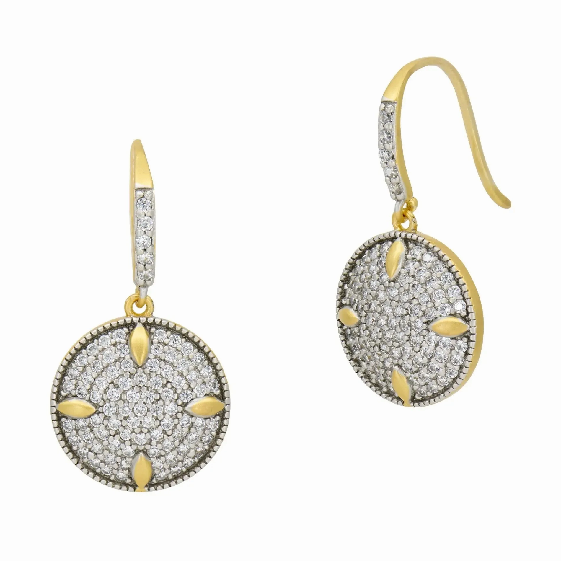 Petals and Pav?? Disc Earring