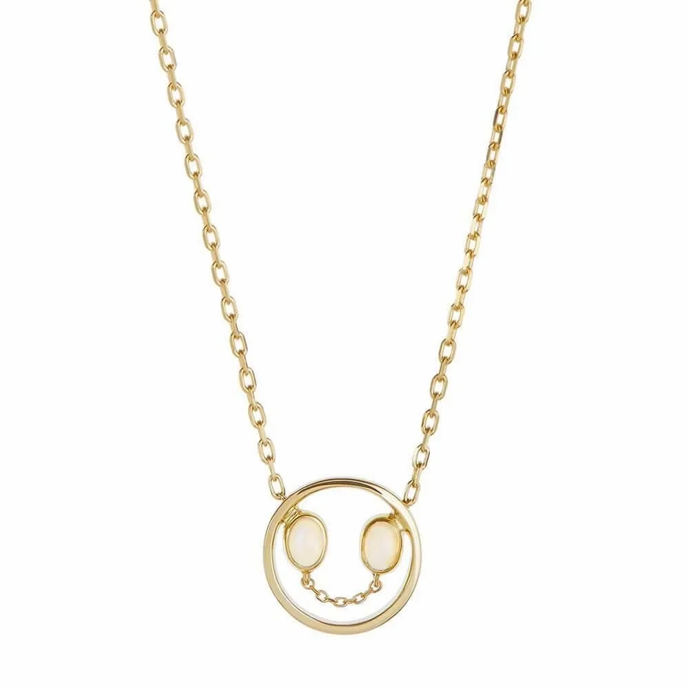 PETIT Nat 14K Gold Necklace w. Chalcedony