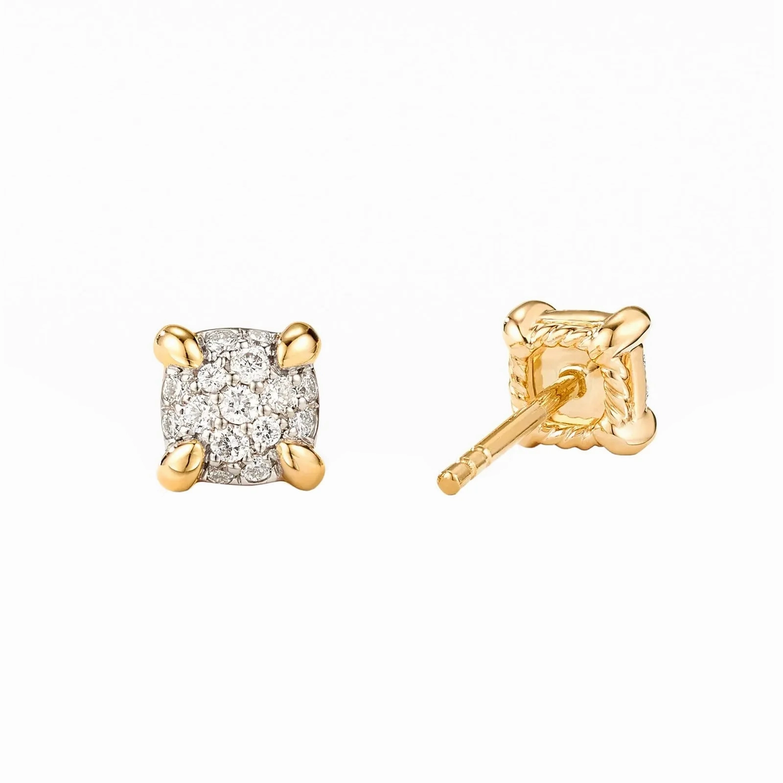 Petite Chatelaine Stud Earrings with Diamonds