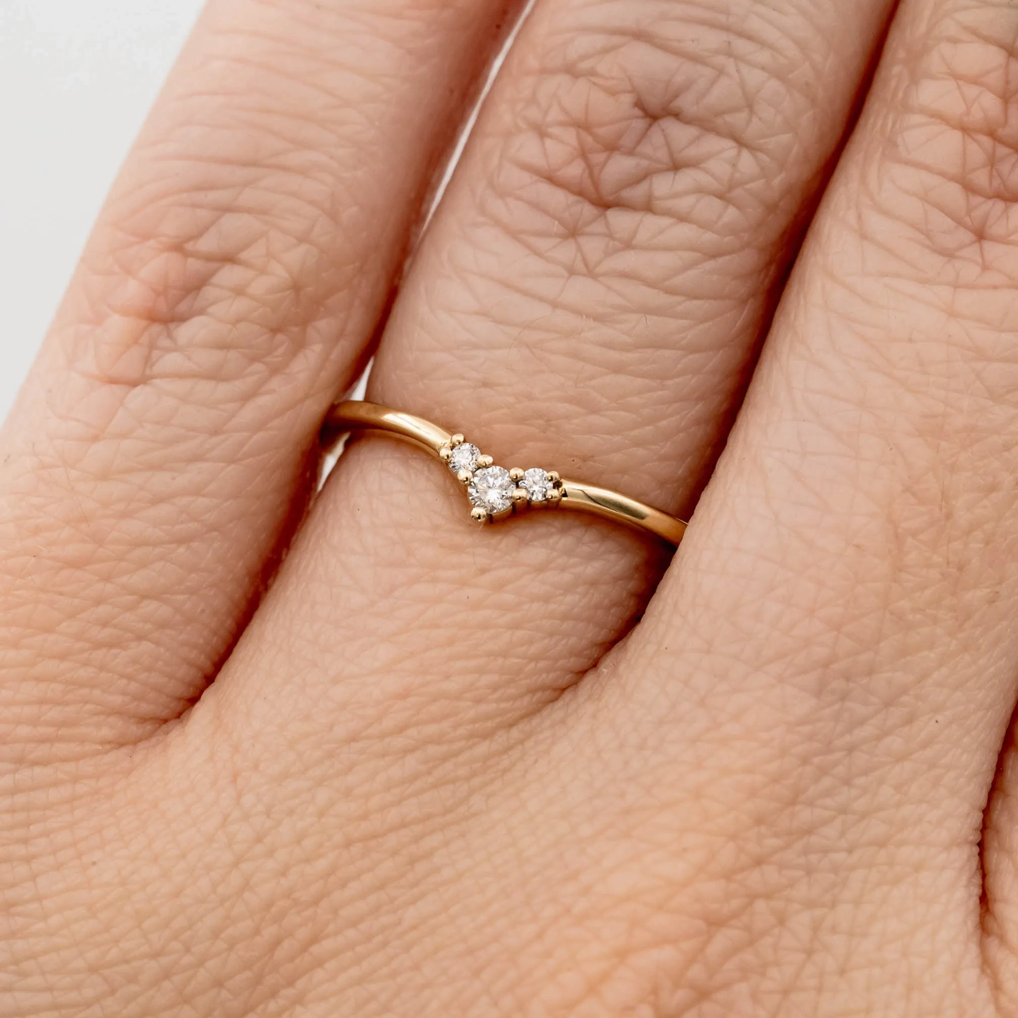 Petite Diamond Chevron Band