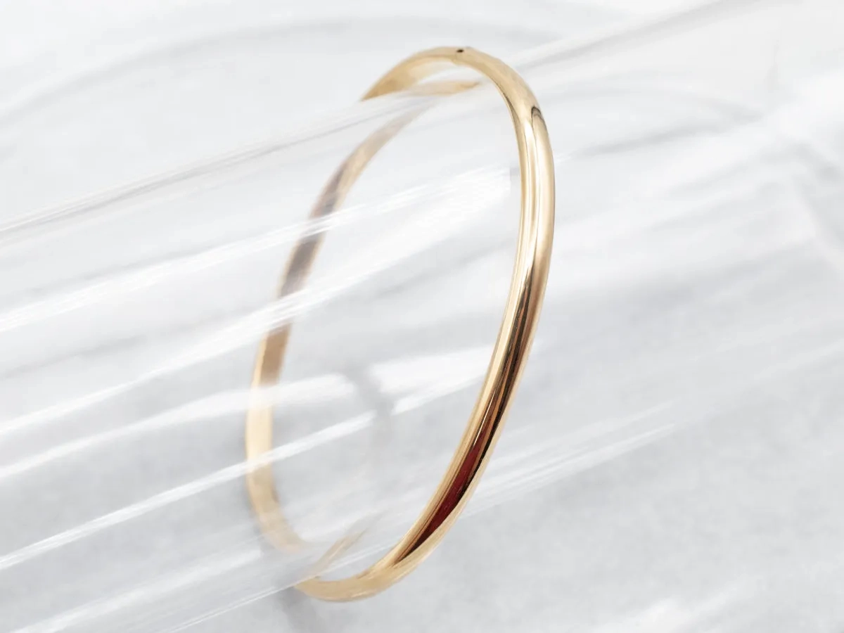 Plain 18-Karat Gold Bangle Bracelet