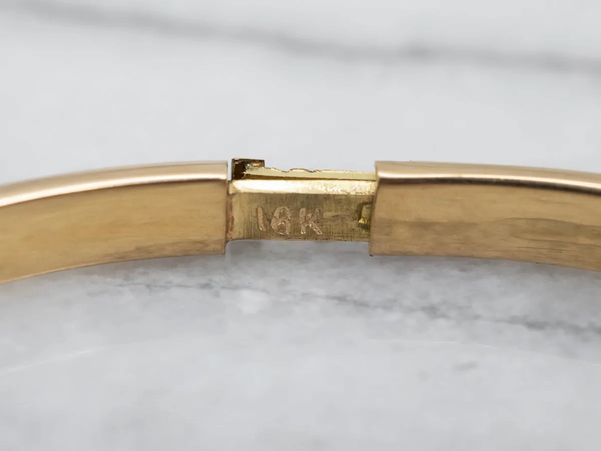 Plain 18-Karat Gold Bangle Bracelet