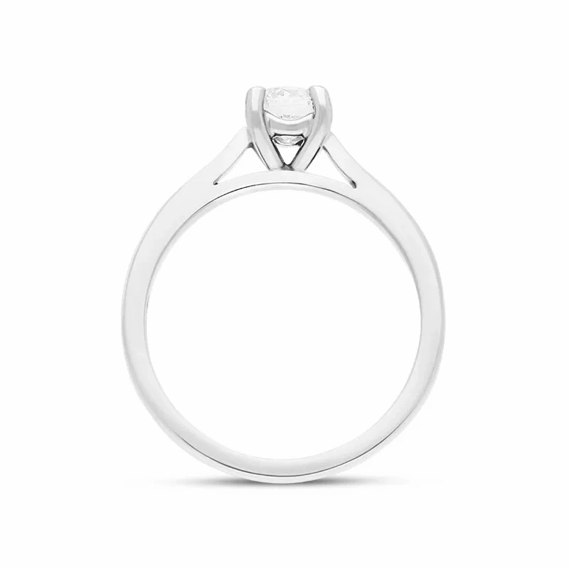 Platinum 0.20ct Diamond Round Brilliant Cut Solitaire Ring