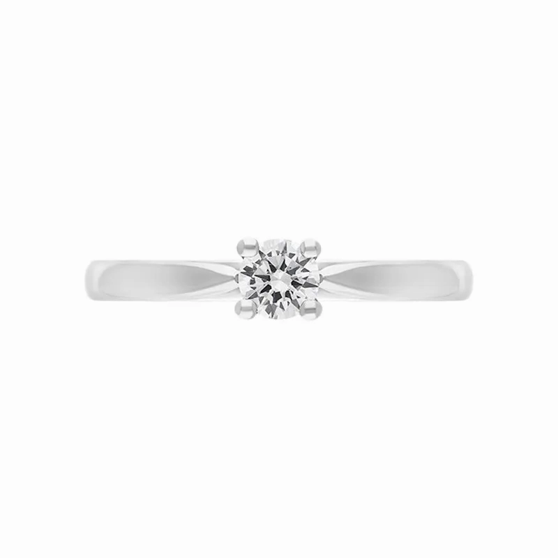 Platinum 0.20ct Diamond Round Brilliant Cut Solitaire Ring