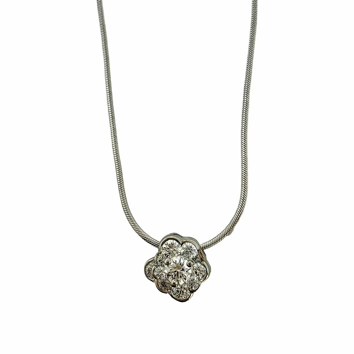 Platinum Diamond Pendant Necklace