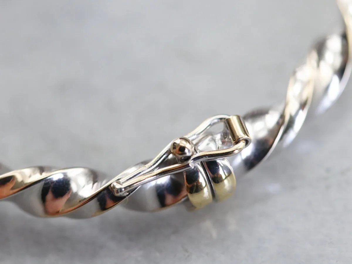 Polished 18K Gold Bangle Bracelet