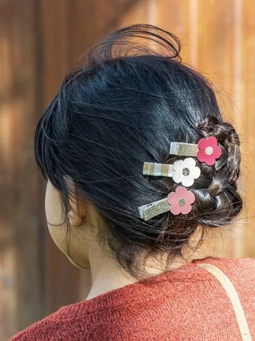 Prairie Flower Clips &amp; Scrunchies Set