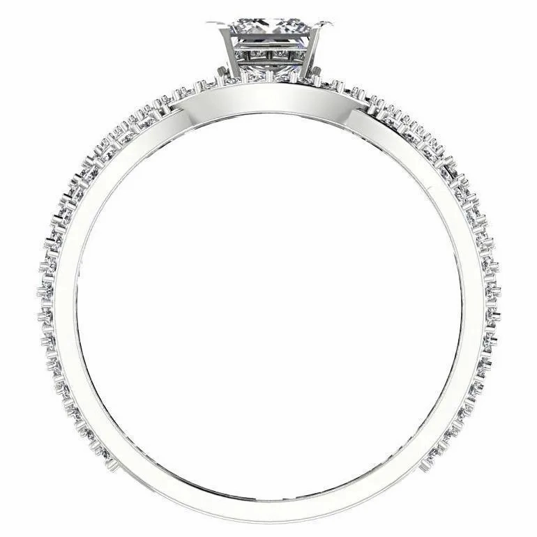 Princess Diamond Twisted Ring