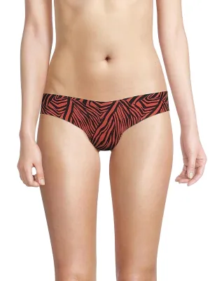 Gedruckter Low-Rise-Tanga in City-Streifen