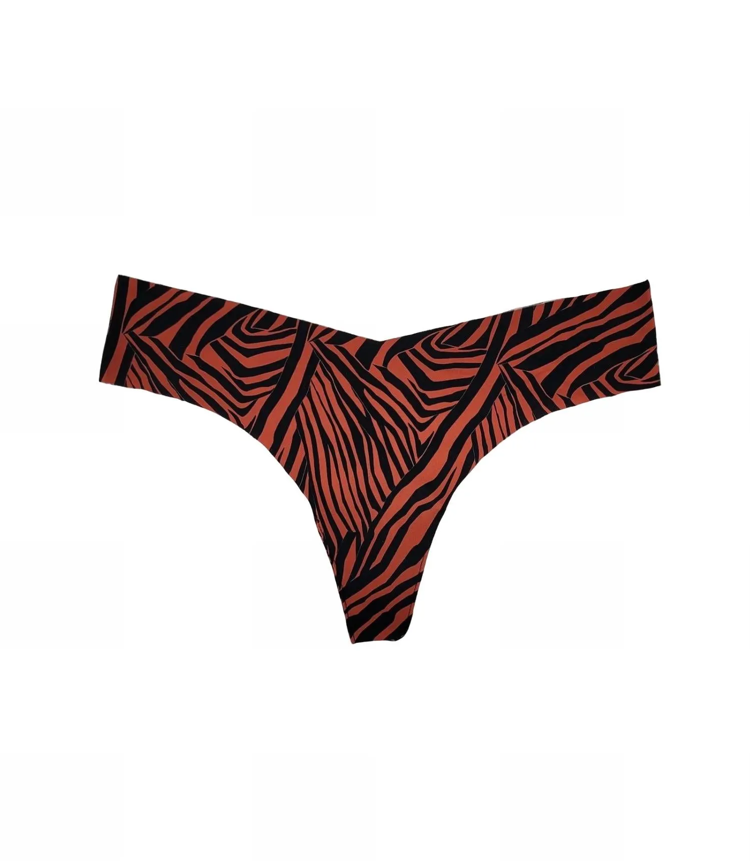 Gedruckter Low-Rise-Tanga in City-Streifen