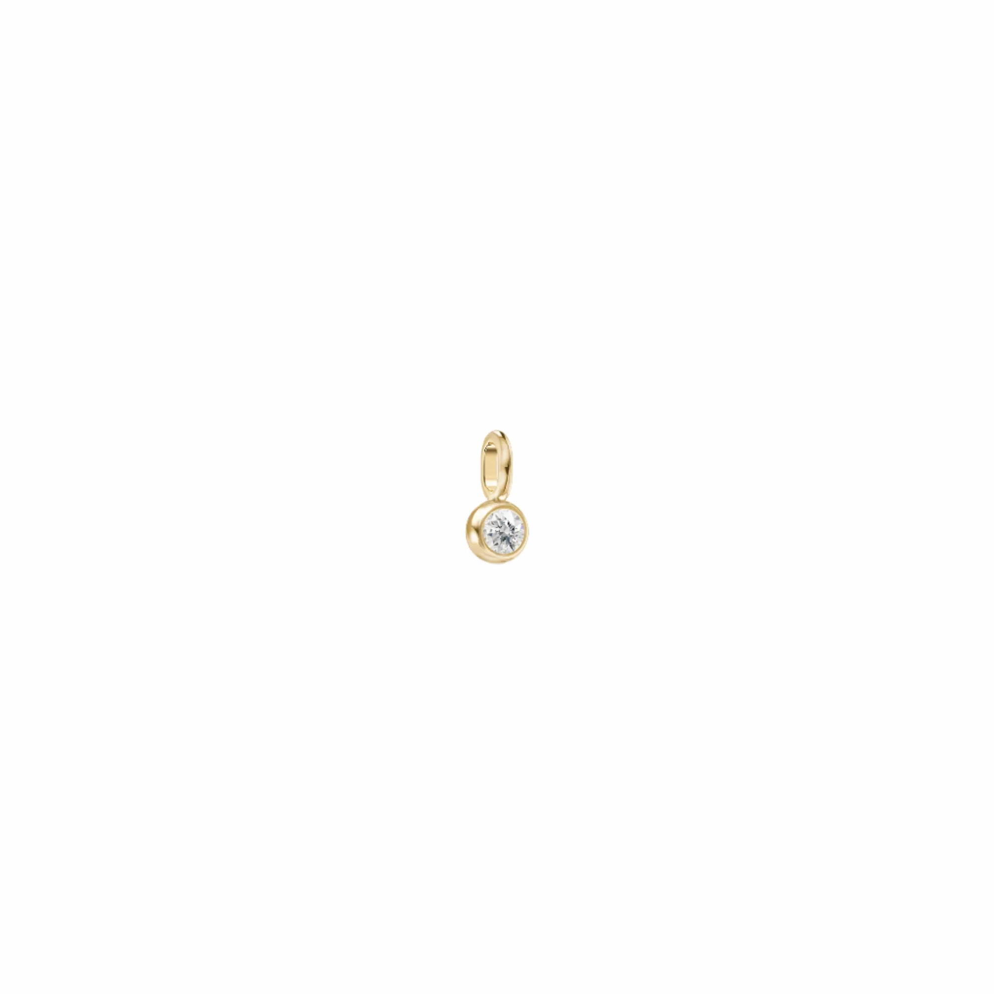 Purity 14K Gold Pendant w. Diamond