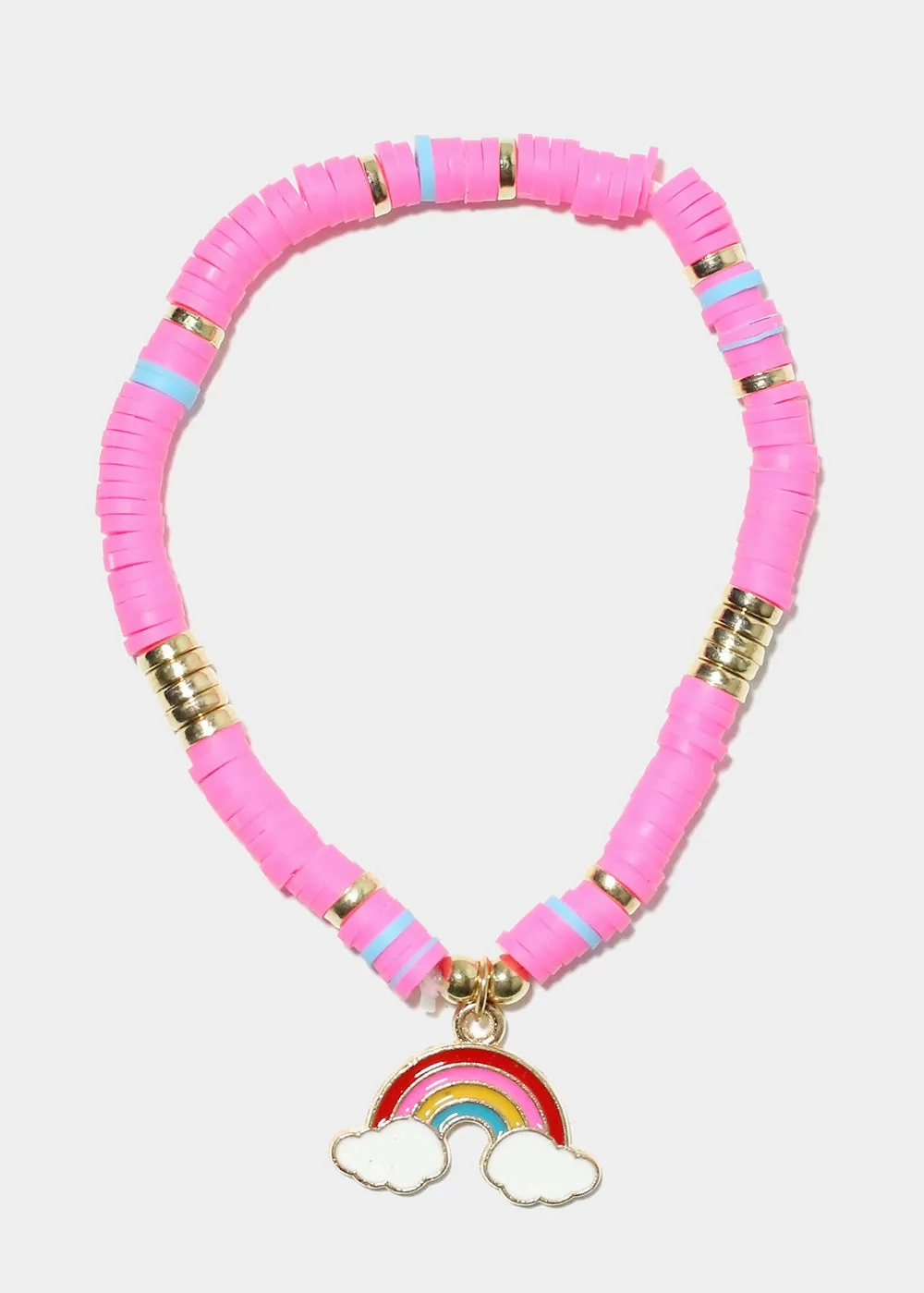 Rainbow Charm Beaded Bracelet