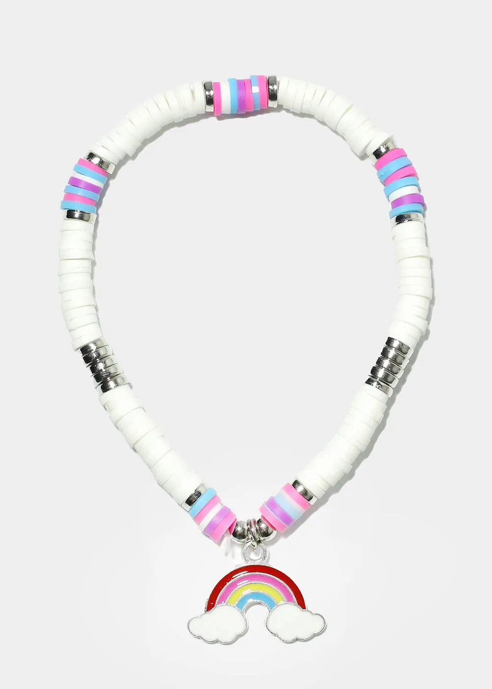 Rainbow Charm Beaded Bracelet