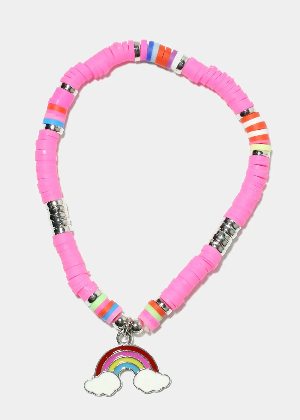 Rainbow Charm Beaded Bracelet