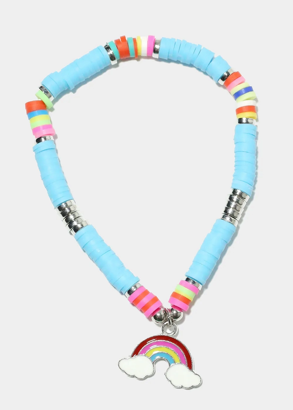 Rainbow Charm Beaded Bracelet