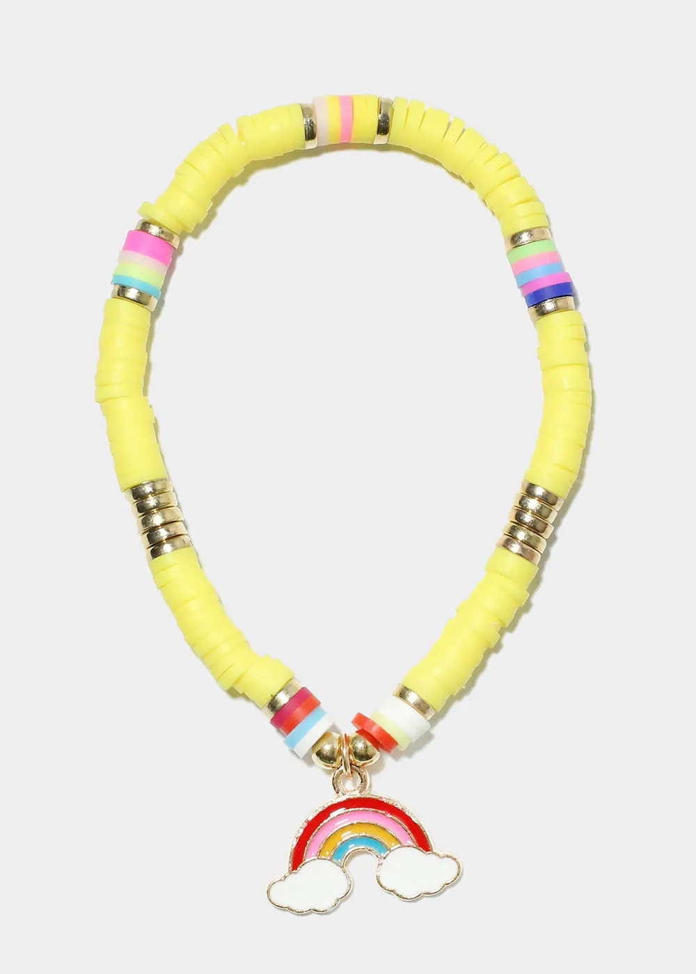 Rainbow Charm Beaded Bracelet