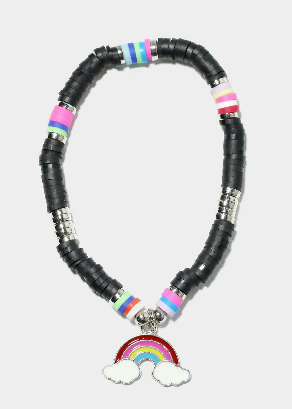 Rainbow Charm Beaded Bracelet