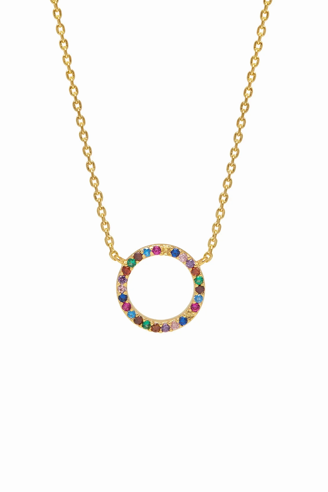 Rainbow Circle Necklace