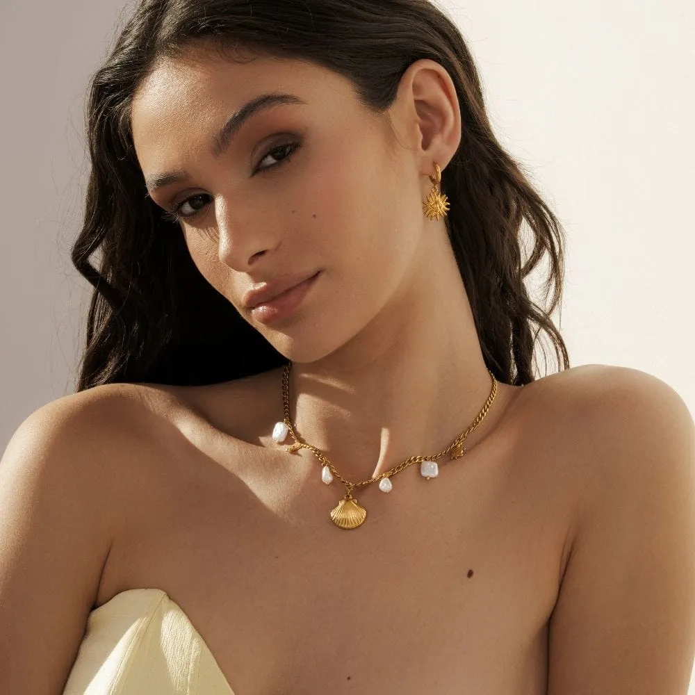 Ray Of Sunshine Hoop Earrings