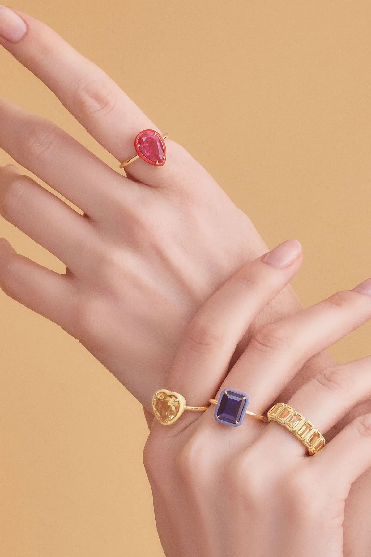 Rectangular Cocktail Eternity Band