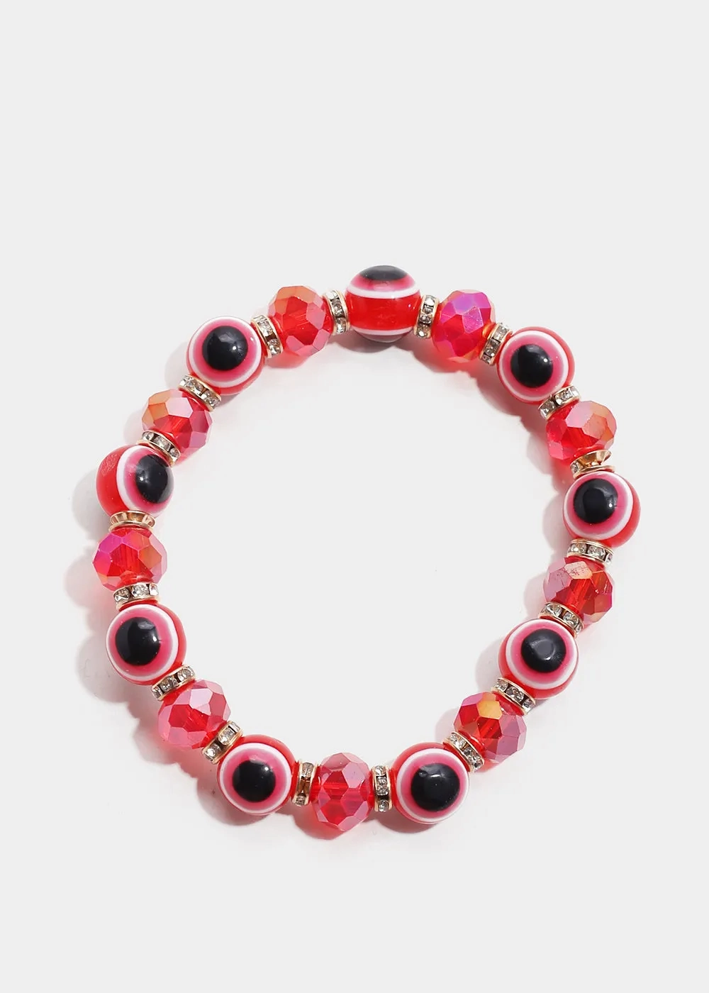 Red Evil Eye Bead Bracelet