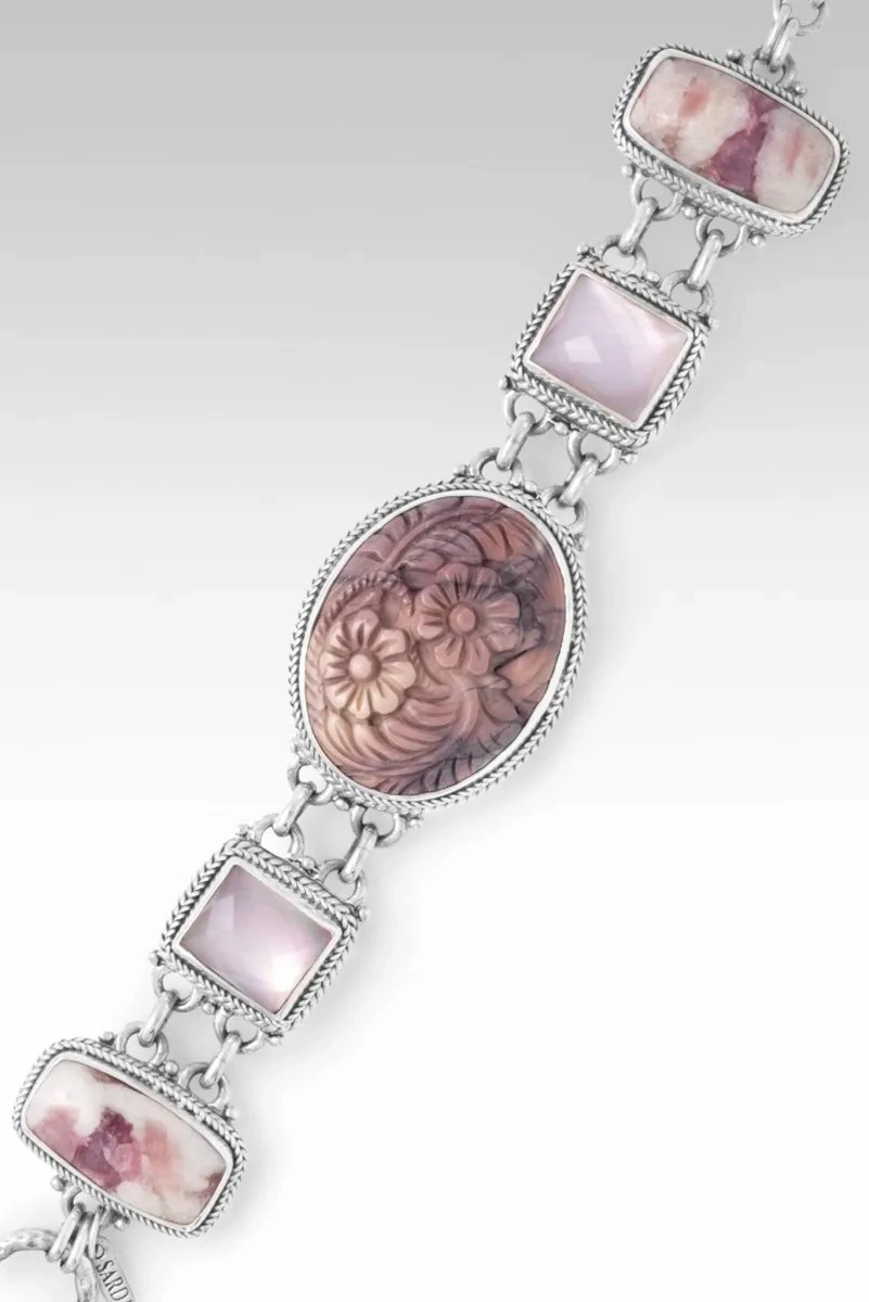 Redemption's Light Bracelet? in Porcelain Jasper, Pink Tourmalinated Quartz, Rose Quartz &amp; Mother of Pearl