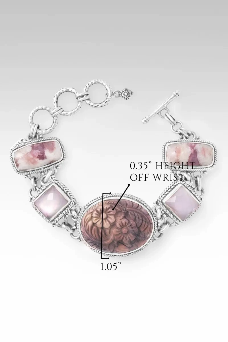 Redemption's Light Bracelet? in Porcelain Jasper, Pink Tourmalinated Quartz, Rose Quartz &amp; Mother of Pearl
