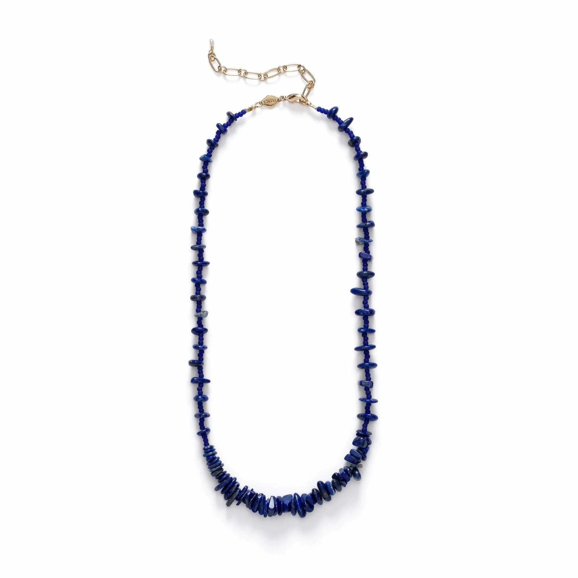 Reef Gold Plated Neklace w. Lazurite &amp; Beads