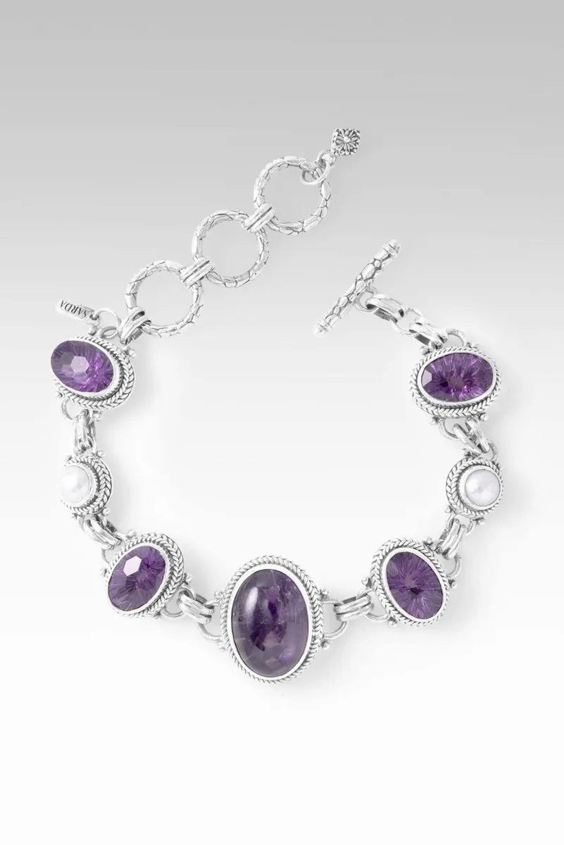 Revive my Faith Bracelet? in Chevron Amethyst, Amethyst &amp; Freshwater Pearl