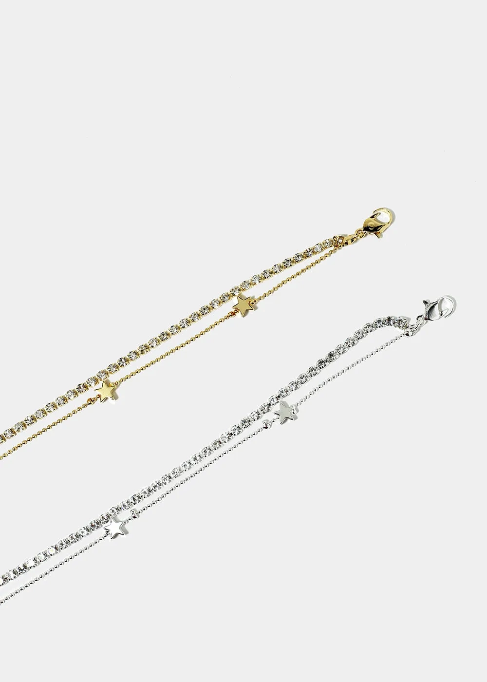 Rhinestone &amp; Star Studded Anklet