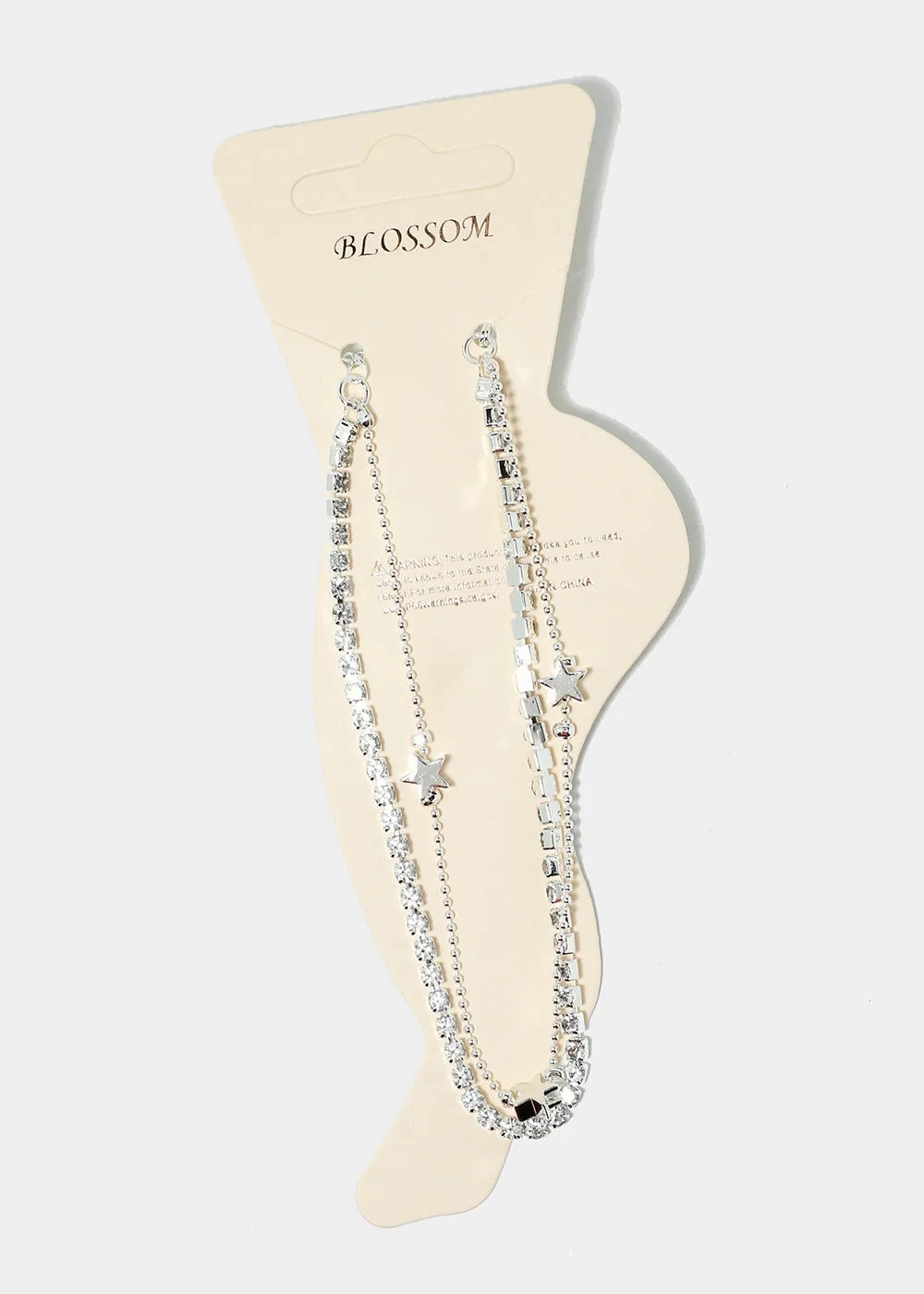 Rhinestone &amp; Star Studded Anklet