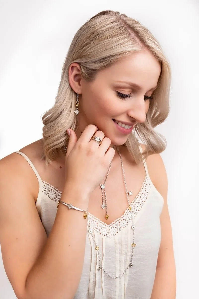 Rhodium Love So Sweet Bracelet? in White Zircon